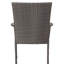 2 chaises d'extérieur en PE brun avec option d'empilage, style transitionnel, hauteur 35,25 po, installation rapide empilable en brun, design, profondeur 25,25 po, installation facile