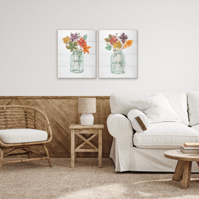 Ensemble de 2 vases à feuilles Harvest Home, par Livi Finn