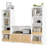 Aaronda 70.7" W x 51.1" H Bookcase 4 Tier 9 Cube Bookshelf with Drawers Horizontal Toy Storage Organizer-935273912