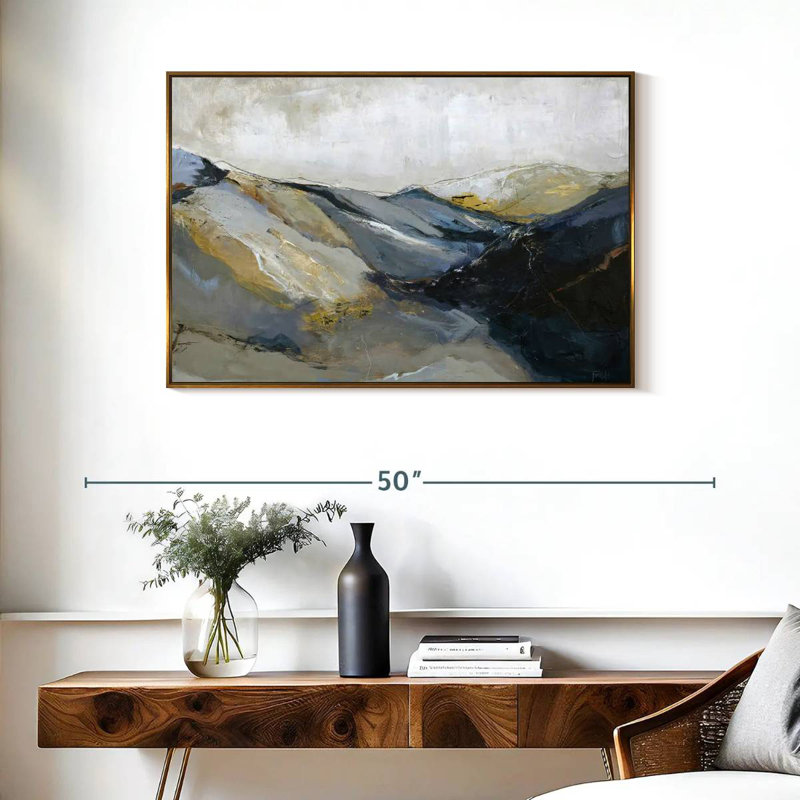 Out Line II, Floating Frame Gold, 37" X 25"