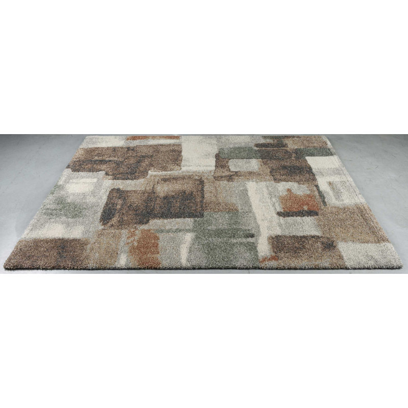 Abstract 80cm X 150cm Area Rug, Rectangle 133 x 195 cm, Brown