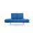 Stylish 3-Seat Sofa Bed, Parliament Blue Linen Fabric, 47.2 x 78.7 x 15.7 inches | 100% Metal Frame with Wooden Legs | 5-Level Adjustable Arms, Max Weight Capacity: 440 lbs | Modern Scandinavian Design, Comfort & Versatility-2006134843