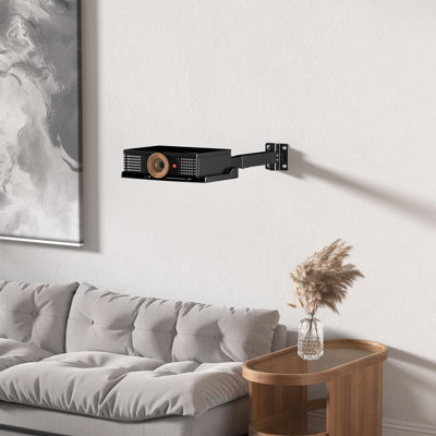 Support de plafond réglable pour projecteur PUTORSEN, support mural universel et plafond pour projecteur, support jusqu'à 10 kg, installation sans perçage, gestion des câbles intégrée, noir