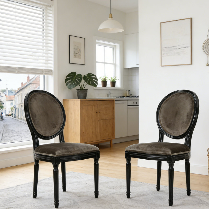 Ensemble de chaises de salle à manger, Gris 2
