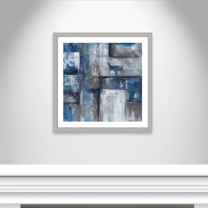 Caeran «Patchwork Abstract II», reproduction de peinture acrylique encadrée