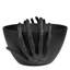 Bol avec mains squelettes, noir