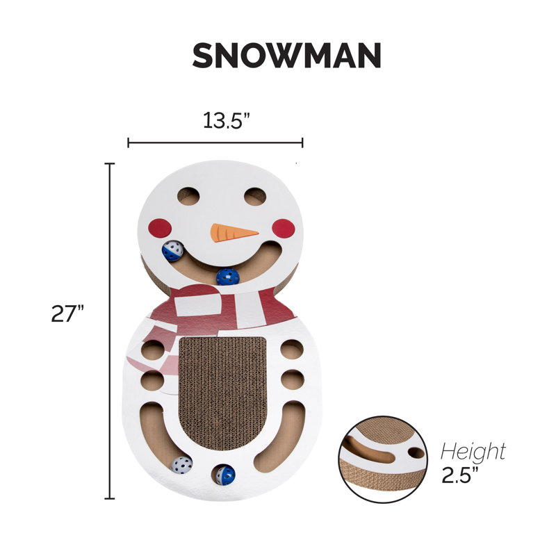 Snowman GIANT Busy Box Cat Scratcher