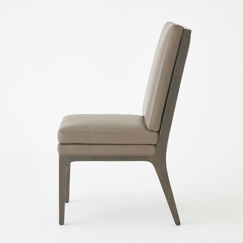 Leather Dining Chair, Gray