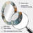 Orange And Blue Geometric Illusions - Orange Modern Oval Wall Mirror-158408446
