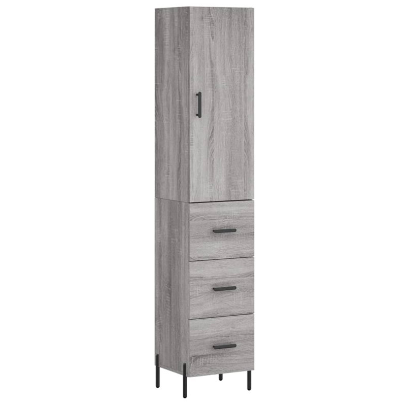 Maylani 34.5 cm W Highboard, Grey Sonoma