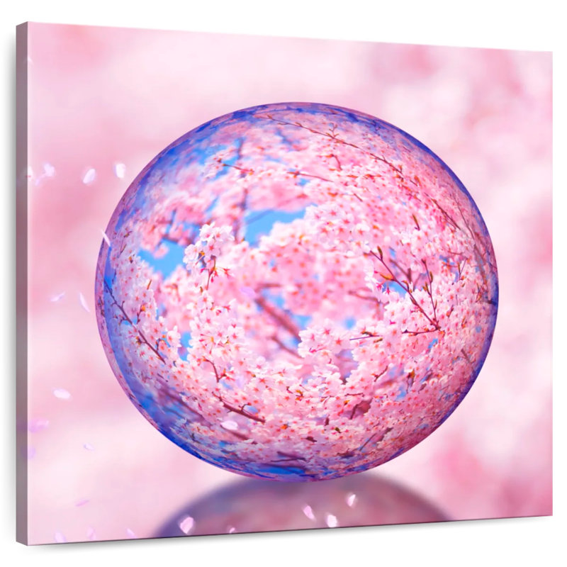 Orbe en cristal Harnek Sakura, H 39 po x l 39 po