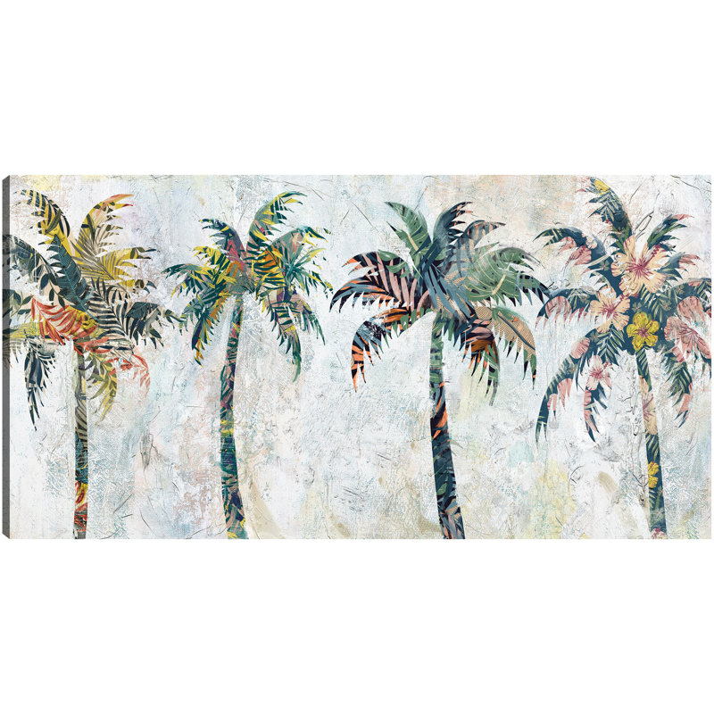 Palm Patterns I by Studio Arts Canvas Art Print, Wrapped Canvas, 25" H x 48" W