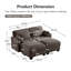 Canapés d'angle à compression, causeuse modulaire moderne en chenille marron pour la maison