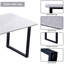 150cm Elegant U-Shape Pedestals Light Grey Dining Table-1105946039