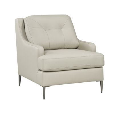 Fauteuil en cuir capitonné 31,5 po