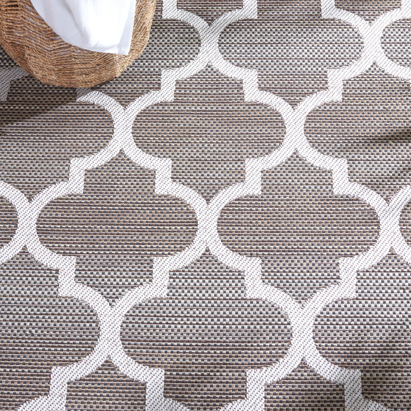Phyllida Havana 329 Area Indoor/Outdoor Area Rug In Light Brown / Ivory, Rectangle 8' x 10'