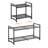 2-Tier Extendable And Height-Adjustable Metal Mesh Shoe Rack, Fit For Heels