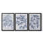 Bleu marine et lin botanique VI - Toile tendue avec châssis sur mesure - 3 pièces-588978269-588978271