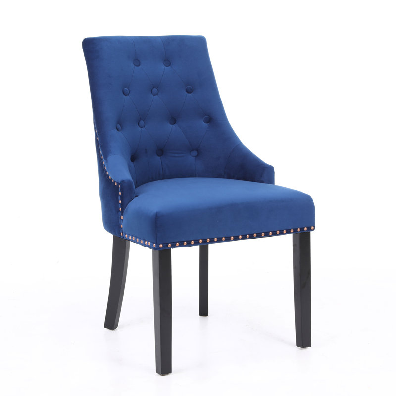Hitterdal 58cm H Tufted Velvet Upholstered Armchair