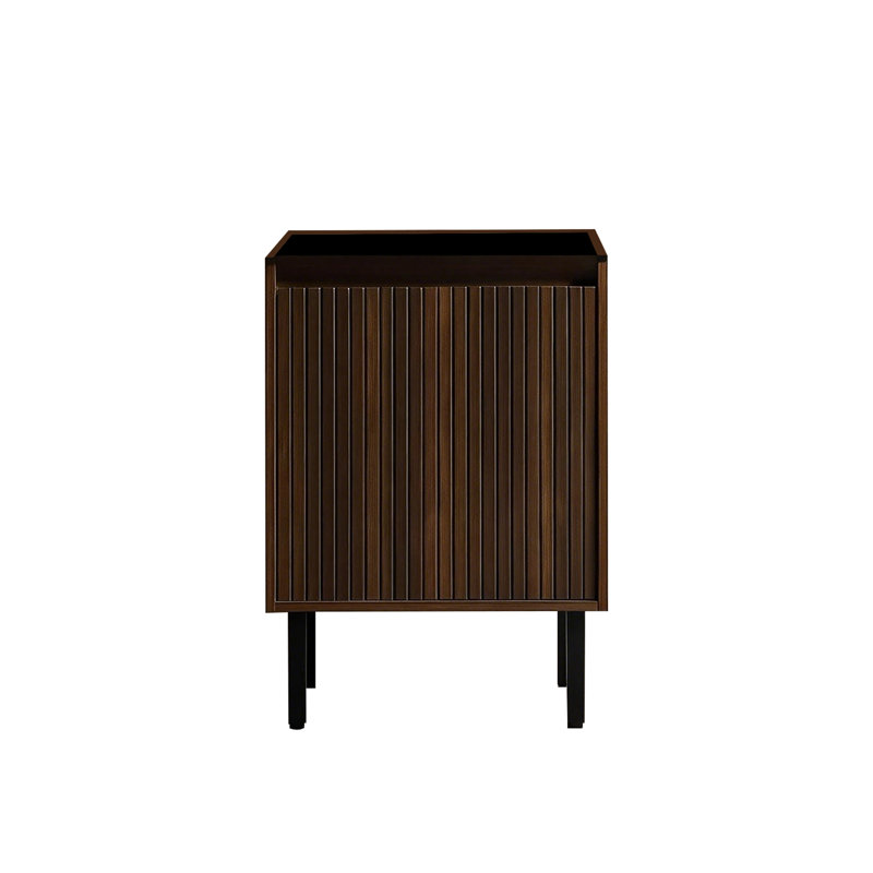 24'' &30'' &36 '' Shaker Style Bathroom Vanity Base Only, Freestanding Or Wall-Mounted With Double Doors & Adjustable Shelf - Soft-Close & Vertical Line Design (Sink Not Included)