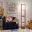 Maxwell 63" Modern LED Shelf Floor Lamp with Walnut Brown Finish, 3 Tiers, and Fabric Square Shade, Bulb Included-2023371780