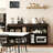Four-Door Walnut Wood Sideboard With A Wavy Texture And Handle-Less Design; Includes A Power Outlet For Use In The Dining Room.