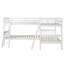 L-Shaped Bunk Bed With Ladder,Twin Size-Grey