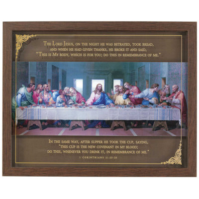 The Last Supper - Art textuel avec cadre photo