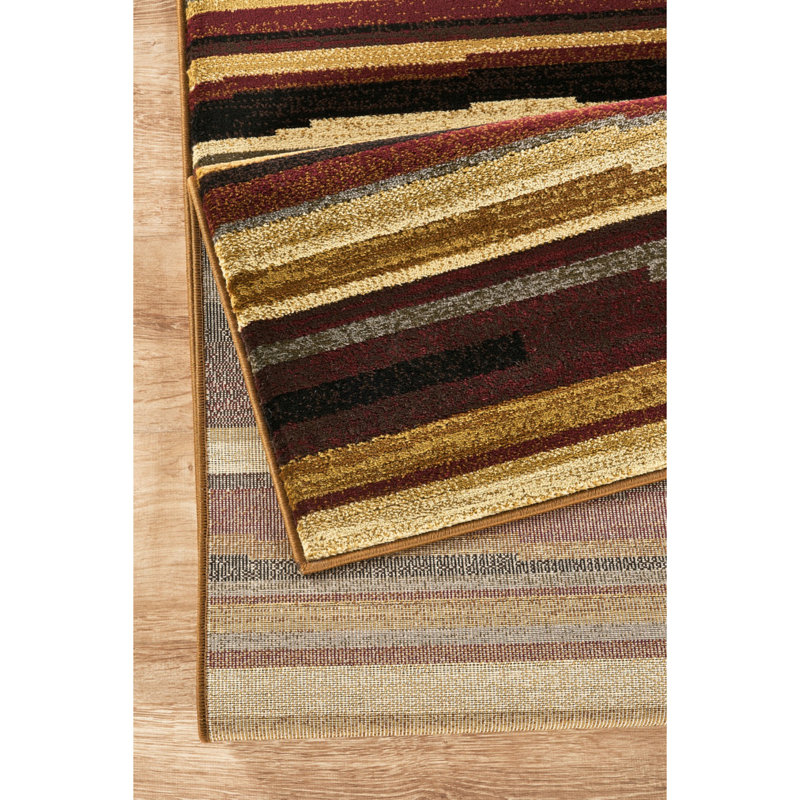 Tapis contemporain d'intérieur, Rectangle 5 pi 3 po x 7 pi 3 po