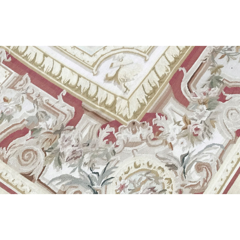 Aubusson Renaissance Wool Oriental Area Rug, Rectangle 9' x 12'4"