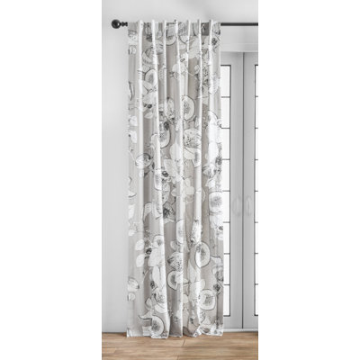Maison d'Hermine Manon - Rideau gris 100 % coton - 127 cm x 213 cm