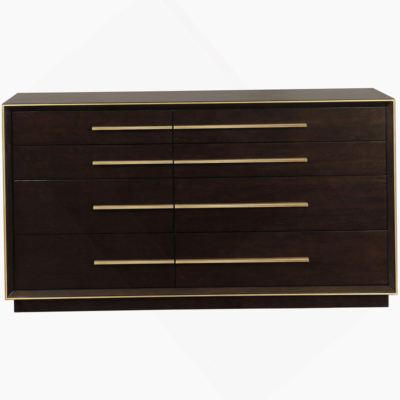 Commode 8 tiroirs, Noir