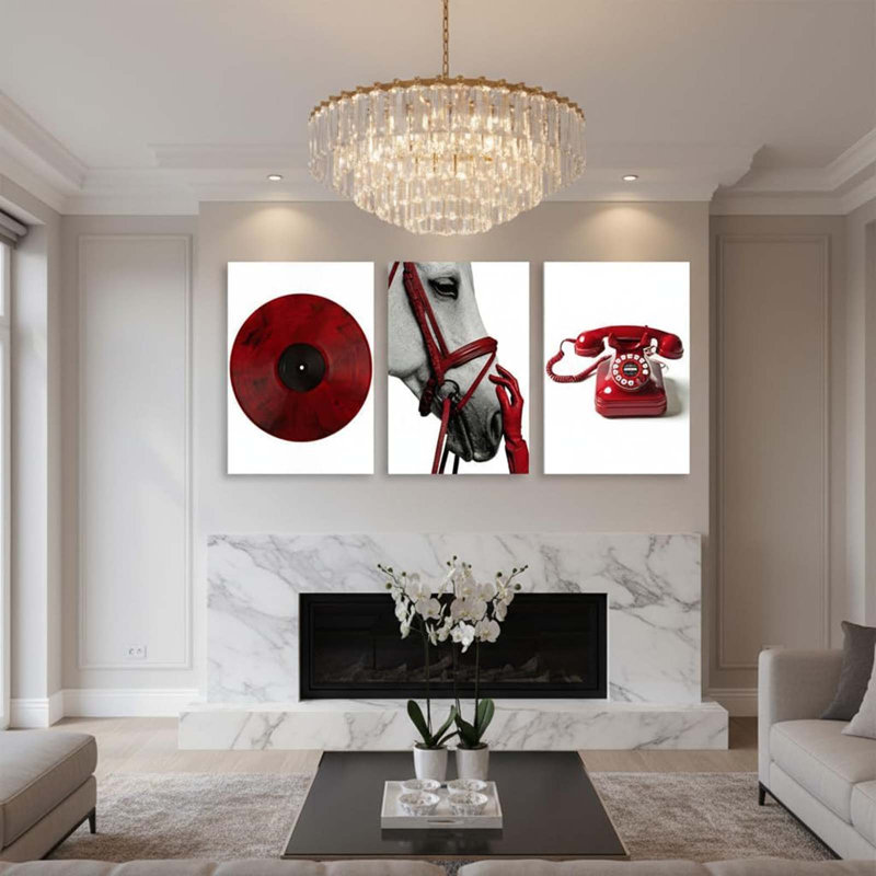3 Piece Wrapped Canvas Print, 60 cm H x 40 cm W