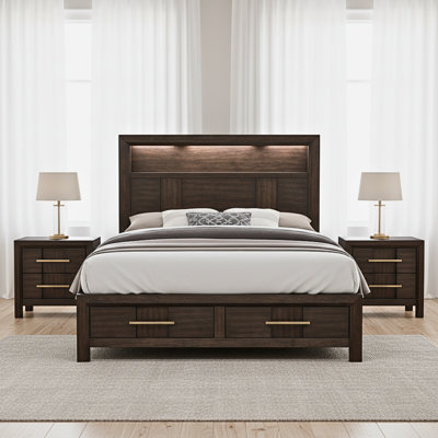 Adryan Queen 3PC Walnut