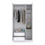 Armoire-penderie à 3 portes, 2 tiroirs et 4 tablettes à 4 niveaux-504308864