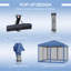 Tente à auvent escamotable avec filet Outsunny-296093514