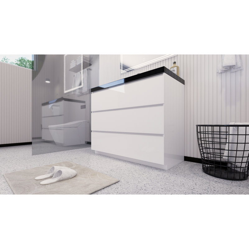 Base de meuble-lavabo Reyes, Blanc ultrabrillant