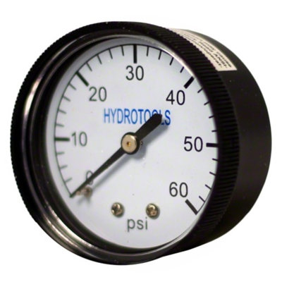 Rear Mount Pressure Gauge Swimming Pool Filter And Pump Accessory - 2.25"