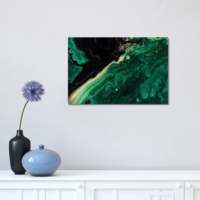 Emerald Marble - Print on Canvas, Wrapped Canvas, 30.48 cm H x 45.72 cm W