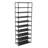 30 Pair Black Metal/Fabric Shoe Rack