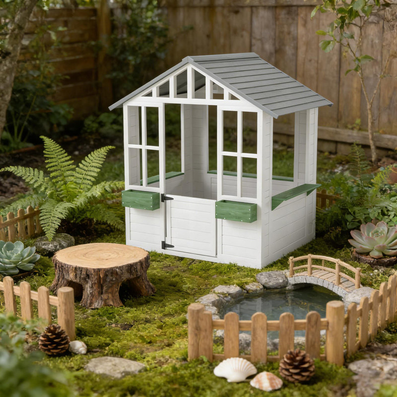 Maisonnette en bois, chalet extérieur pour enfants