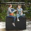 Boîte de rangement extérieure 230 gallons, grande boîte de terrasse avec structure à gaz, bac de rangement en résine imperméable pour coussins de patio, fournitures de piscine, boîte verrouillable, résistante aux rayons UV