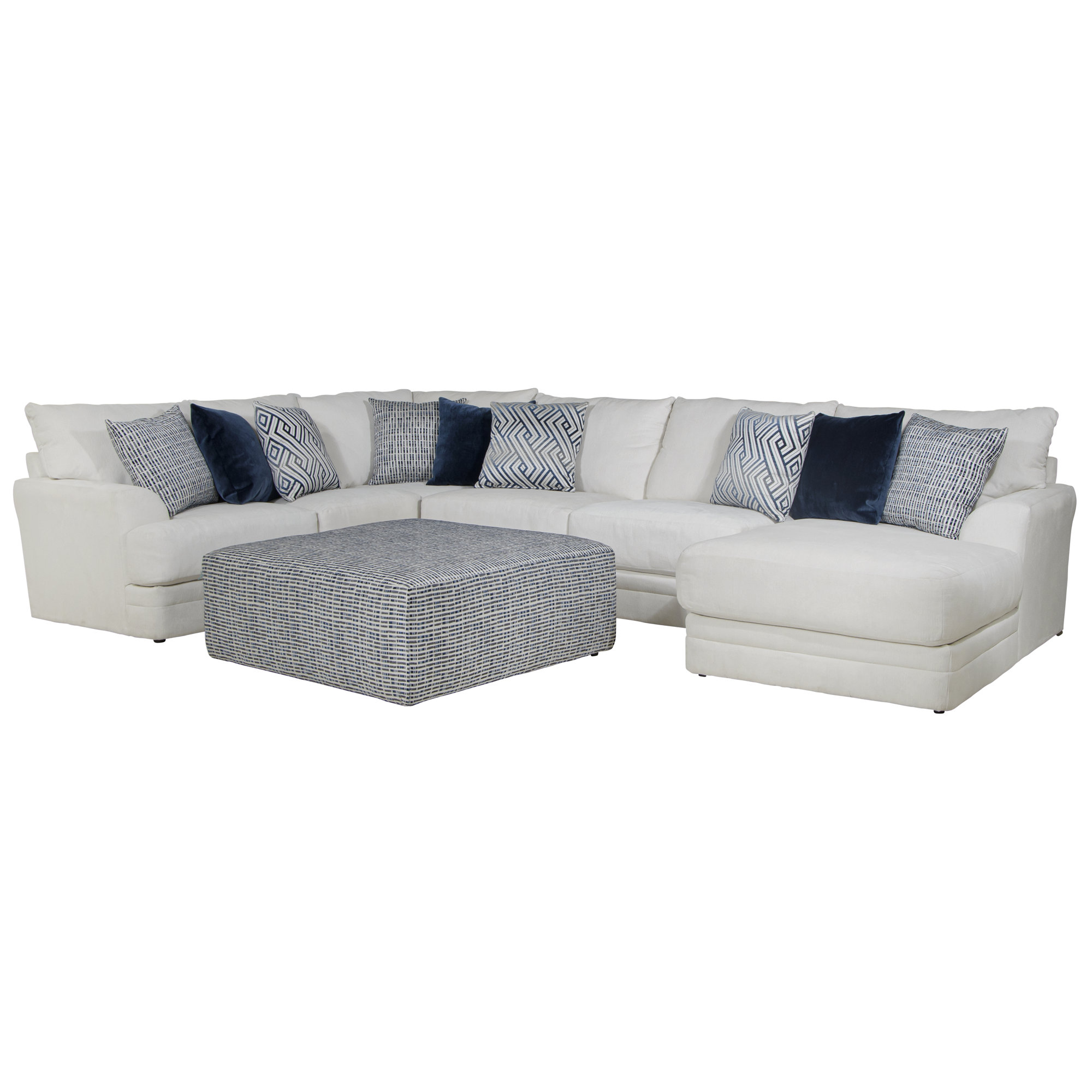 Mazekine Modular Upholstered U-Sectional, Left Hand Facing