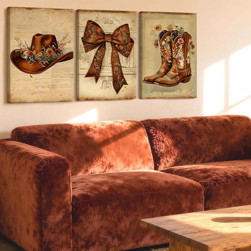 3 Piece Wrapped Canvas Print, 60 cm H x 120 cm W