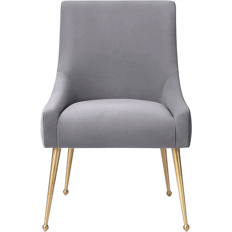 Chaise d'appoint Firkins, Or, Gris clair