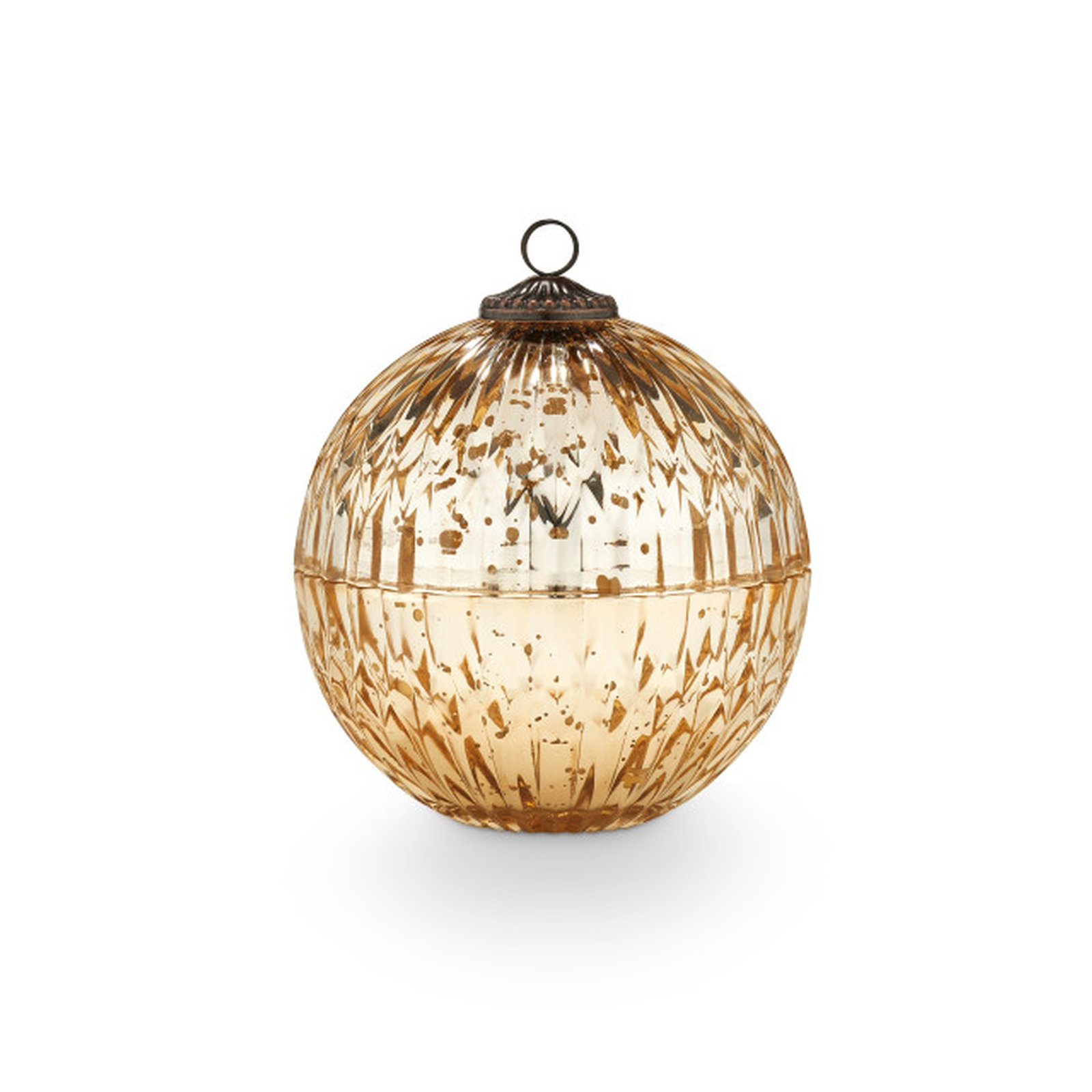 Noble Holiday Winter White Candle, Glass Ornament