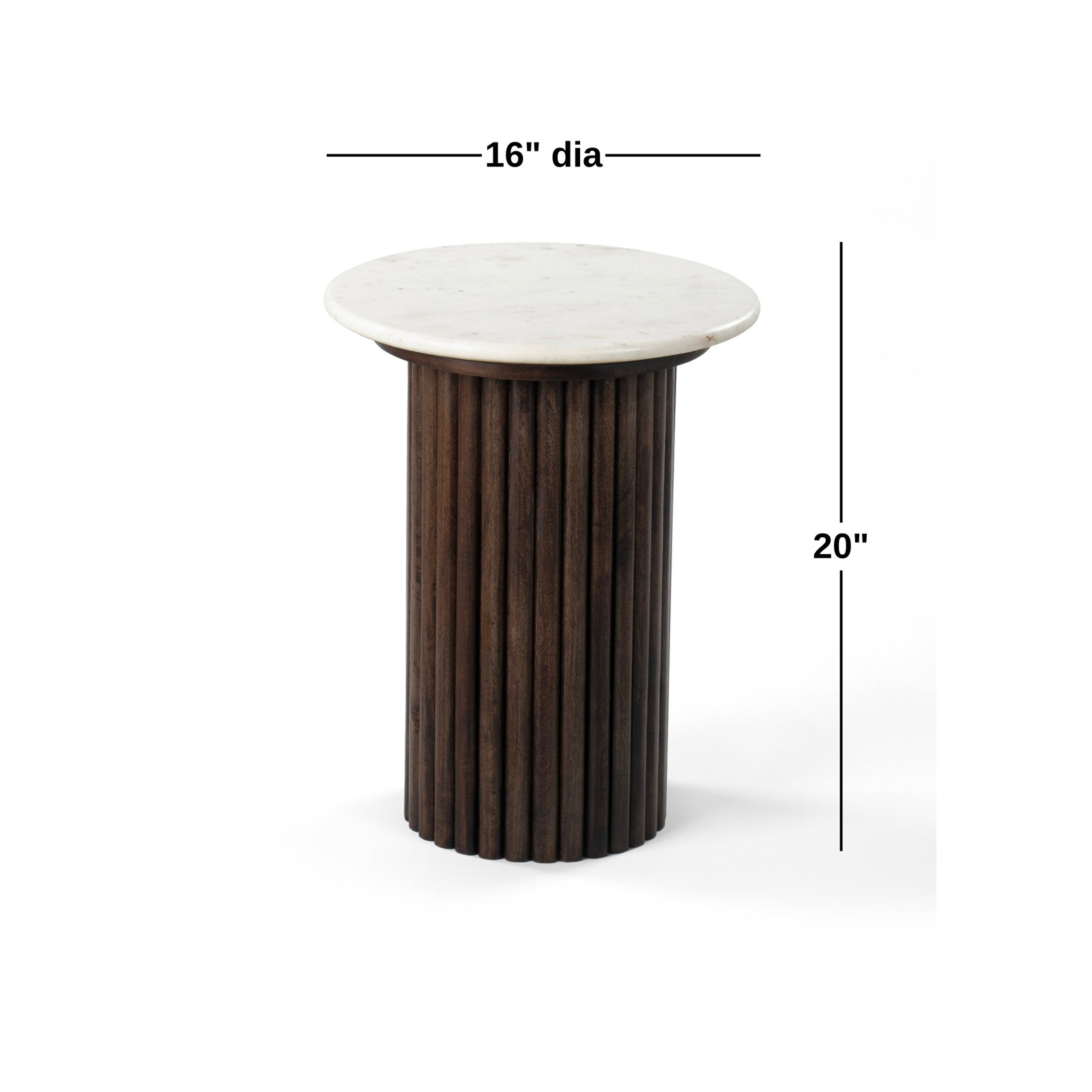 Auren Marble Top End Table