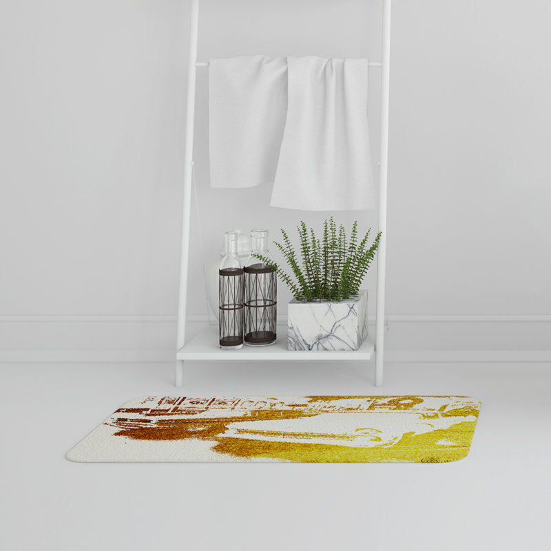 Mathew Non-Slip Bath Rug, Yellow