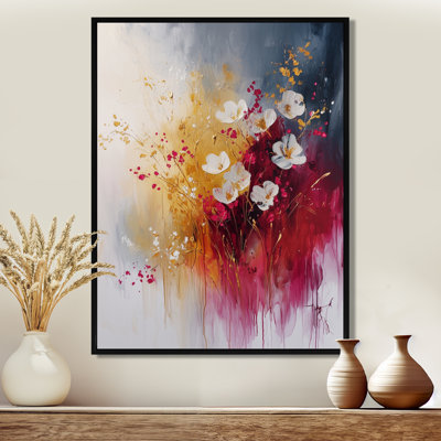 Wildflower On Silent Burst Of Ink II - Wildflowers Wall Art