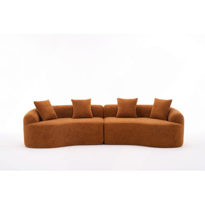 Canapé modulaire incurvé à compression Compression, canapé-lit en chenille haute densité 30D pour appartement, salon, L 110 po